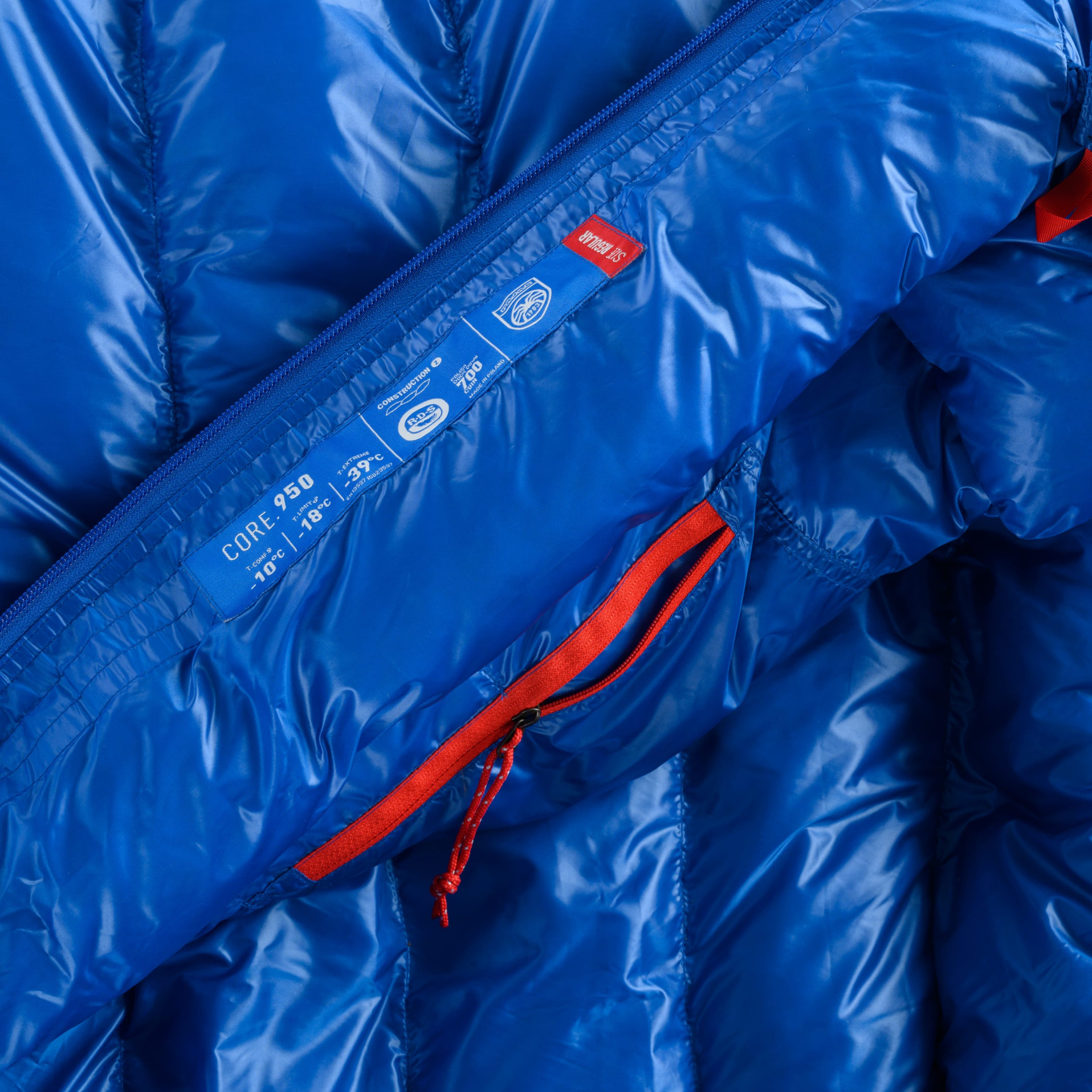 Winter sleeping bag (–18°C) - Core 950 Blue