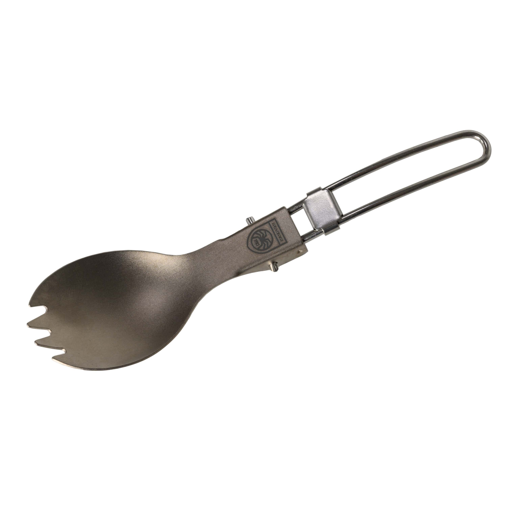 Tytanowy składany widelec łyżka - Titanium Spork Foldable