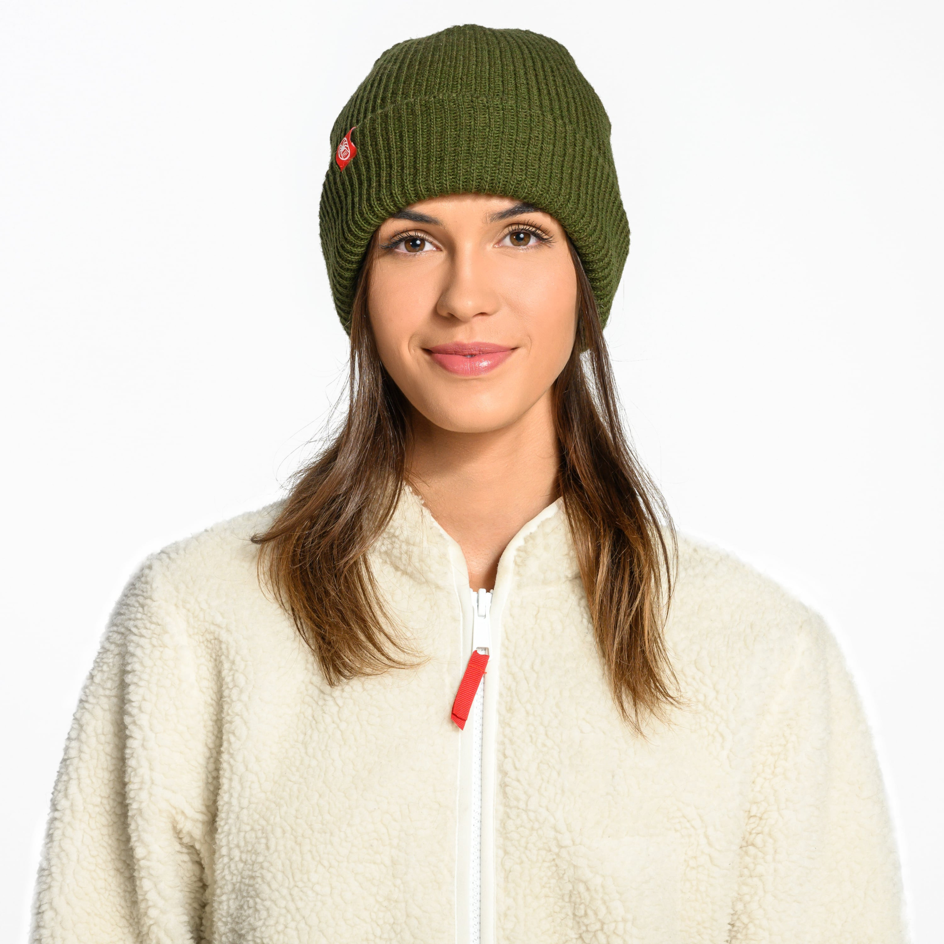 Green beanie hat - Wooly Olive