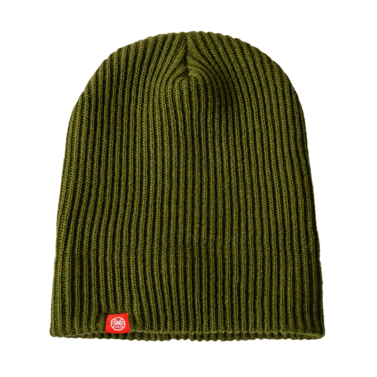 Green beanie hat - Wooly Olive